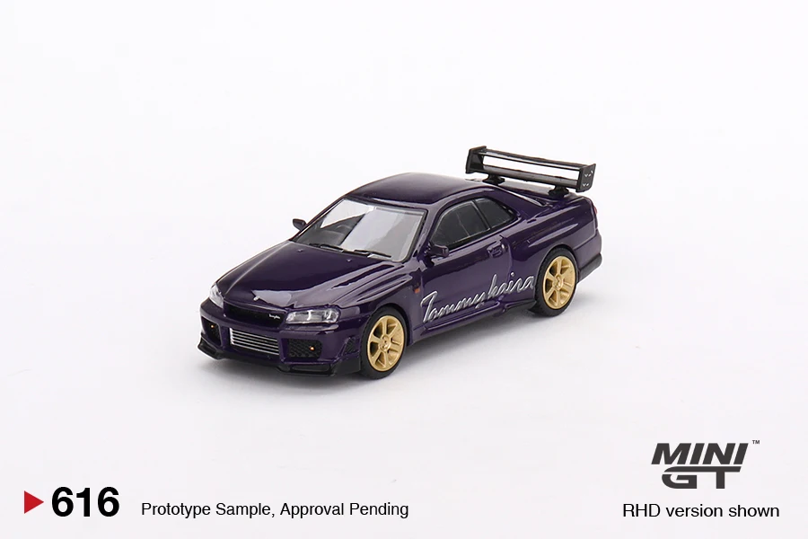 MINIGT 1/64 Nissan Skyline GT-R Dark Metal Gray (NISMO BNR34 CRS) MGT01160-CH Cars Alloy Diecast Metal Model Kids Toys Boys image 6