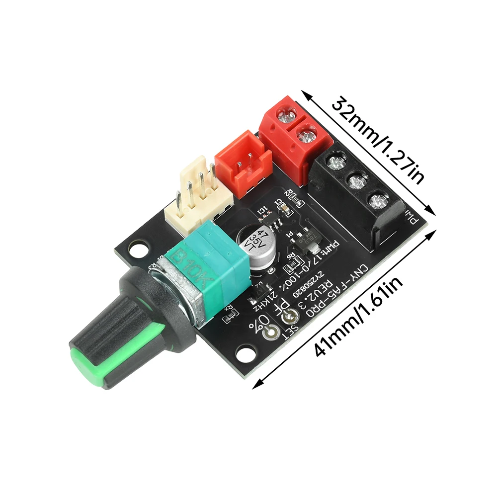 DC8-24V 5A 4-Wire Violent Fan Speed Controller Brushless DC Motor PWM Speed Controller with Switch 0-100% Duty Cycle Adjustable