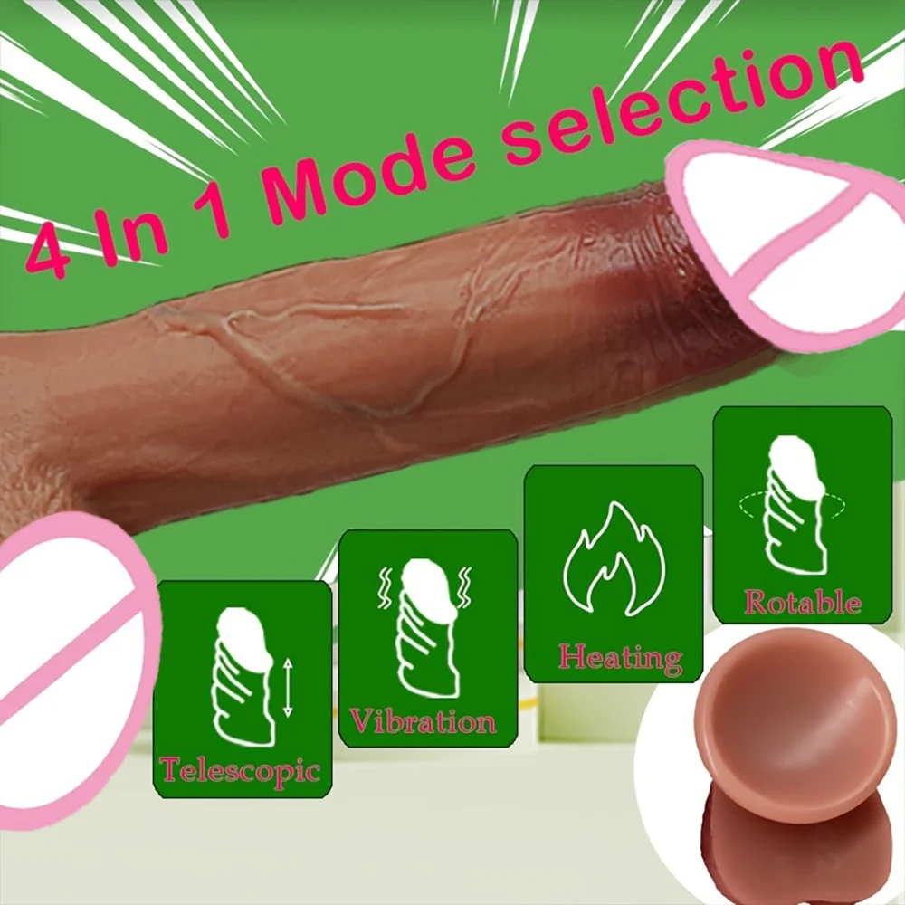 9 Inch Large Thrust Dildo Realistic Simulation with 10 Vibration Modes 360 Swing Heating Function for Enhanced Pleasure view 5