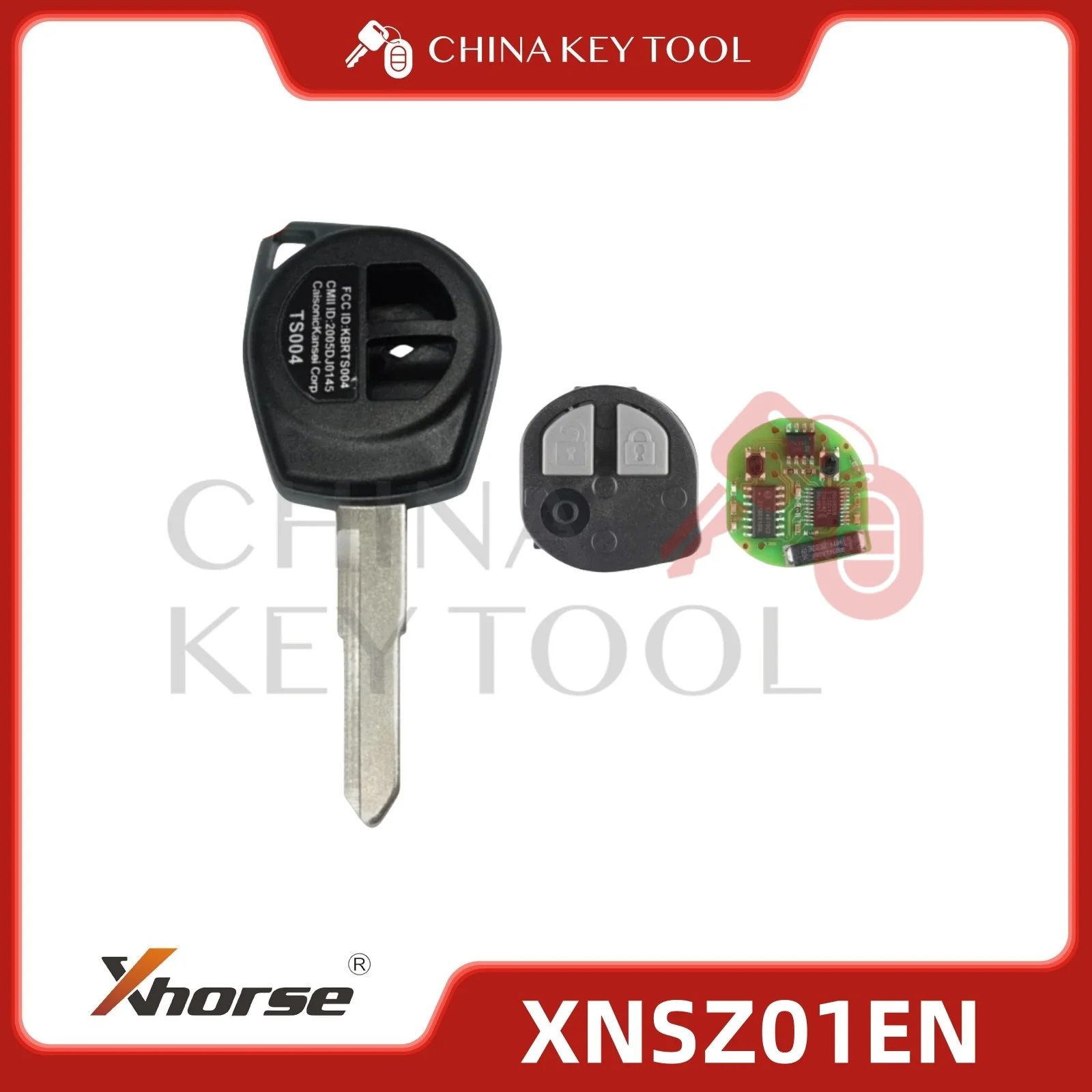 

1PCS Xhorse XNSZ01EN Wireless Remote Key 2 Buttons With Key Shell Global Version
