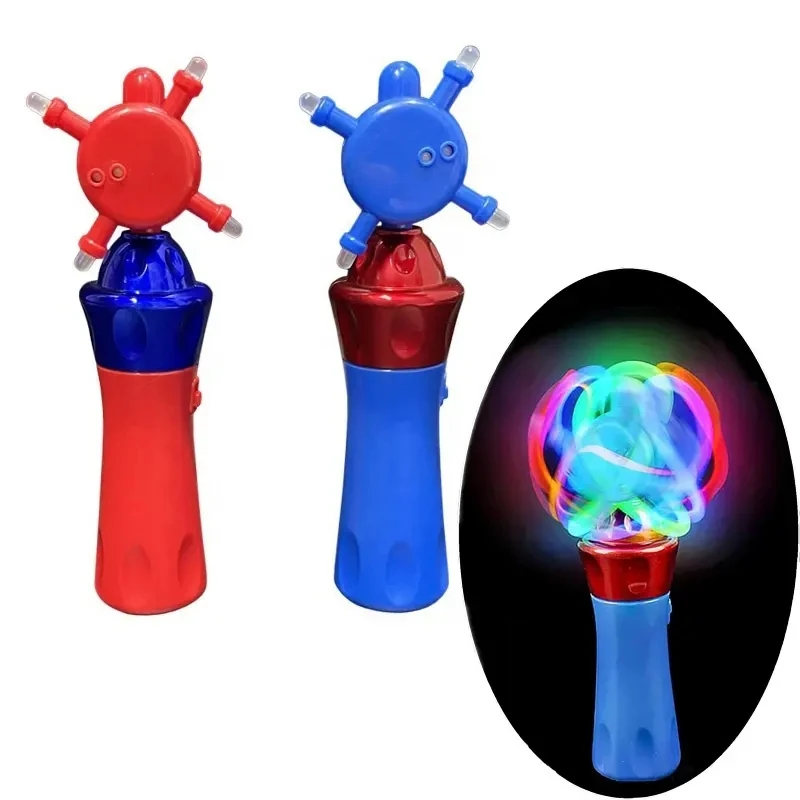 Orbiter Spinning Magic Wand LED Light Toy Handheld Novelties  360 Degree Rotate Gift with Music For Kid Birthday Christmas Party