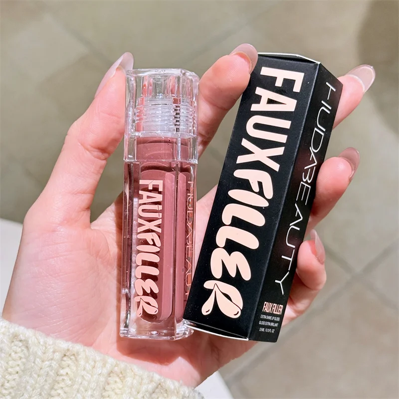 HudaBeauty Faux Filler Glansrijke Niet-Kleverige Lipgloss Hydraterende Kristalheldere Lip Olie Volumegevende Hydraterende Getinte Lipstick Make-up