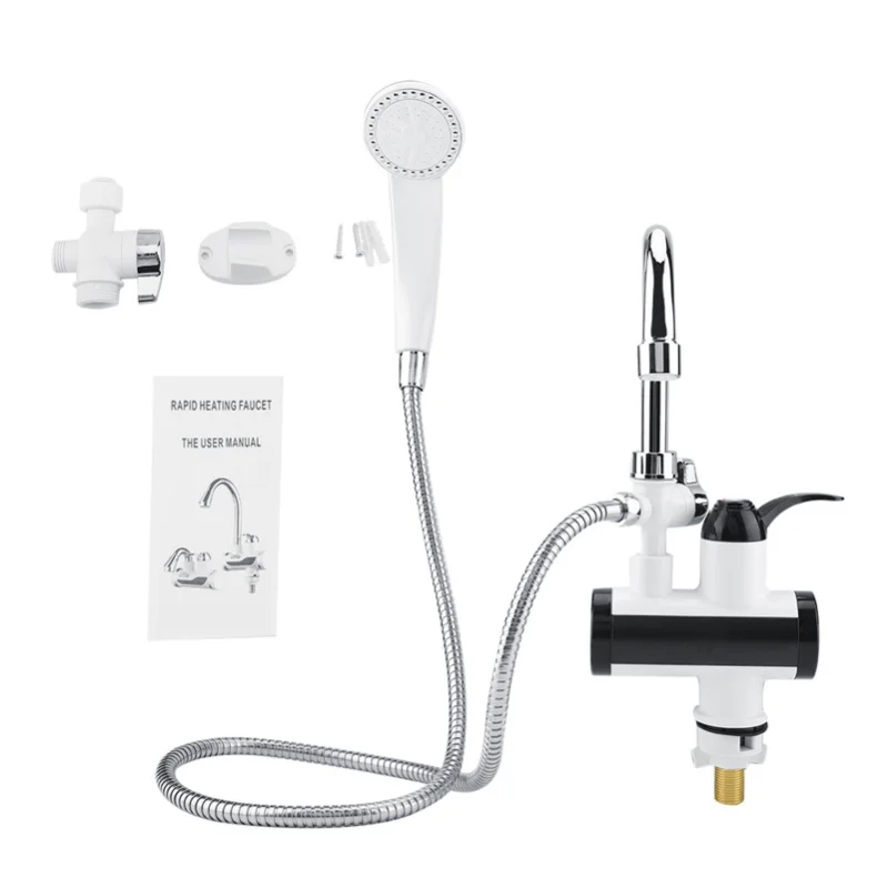 

Instant Hot And Cold Water Dispenser Heater Heating Faucet Temperature Display Shower Head