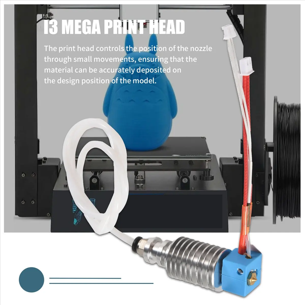Anycubic I3 Mega Extruder Hotend – Origineel Vervangonderdeel Met 0,4 Mm Mondstuk, 12V 40W – Voor 1,75 Mm Filament