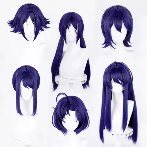Mita Styling Wigs Collection Purple Blue Short Wigs Mita Anime Cosplay Wig Heat Resistant Synthetic Hair + Wig Cap