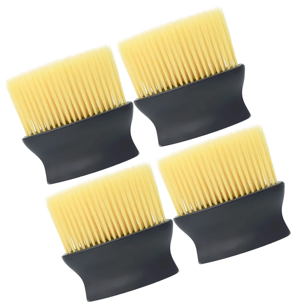 

4pcs Yellow Dust Brush for Car Interior Cleaning Soft Bristles Detailing Supplies Auto Automotive Inside Dusting Tools