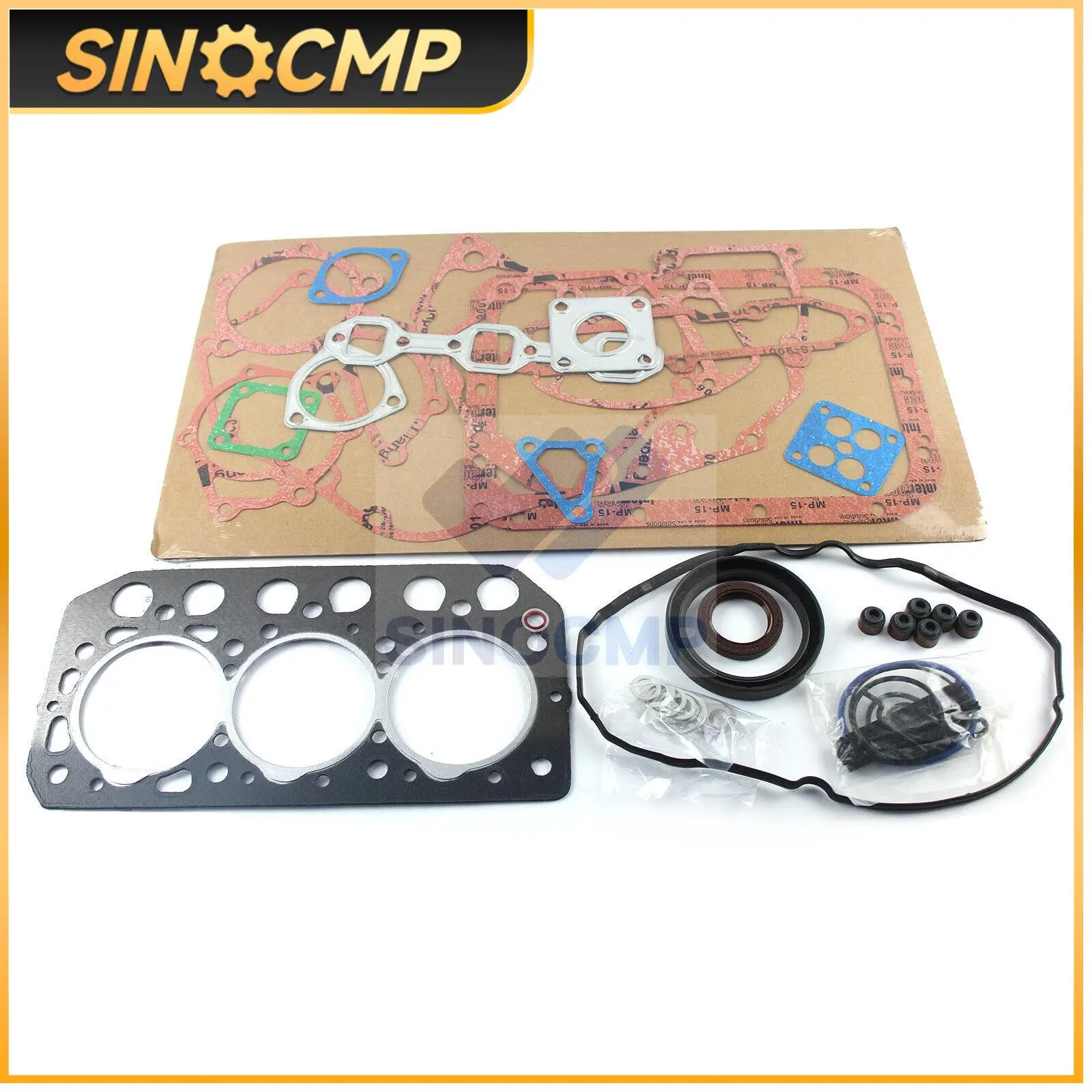 

1Set Engine Overhaul Gasket Kit for Mitsubishi S3L S3L2 S3L2-E Peljob EB250 EB300 EB306 Diesel Machines AG-31B01