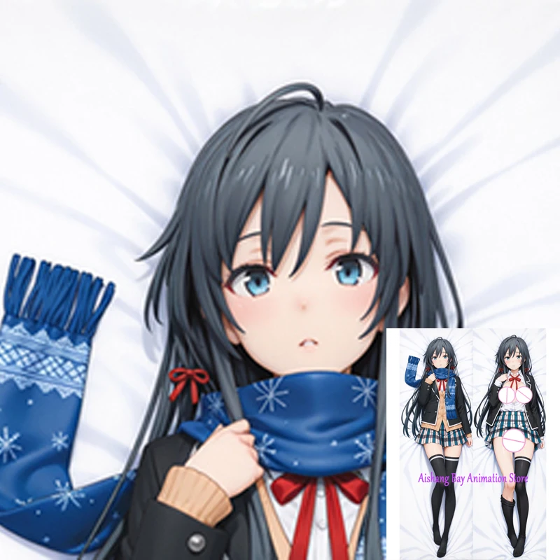 

Dakimakura Anime Yukinoshita Yukino 2 Side Printed Hugging Pillowcase Cushion Bedding Decor Pillow Cover
