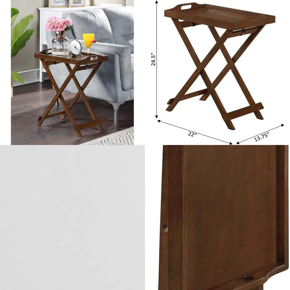 

Espresso Folding Tray Table by Designs2Go