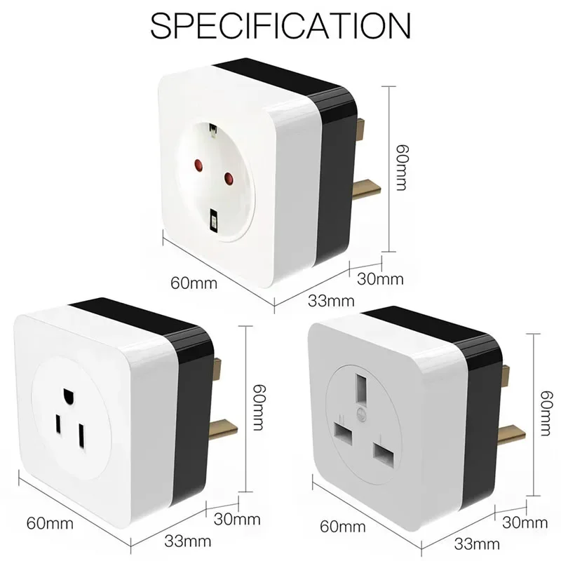 16A WiFi Air Conditioner Wall Plug Socket Outlet Companion IR Remote Controller Smart Life Tuya Work with Alexa Google UK US DE