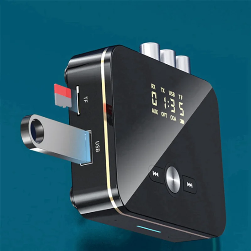 groce-2x-m8-bluetooth-50-rca-オーディオレシーバートランスミッター-aptxll-35-ミリメートル-aux-音楽ワイヤレスアダプターマイク-nfc-車のスピーカー用