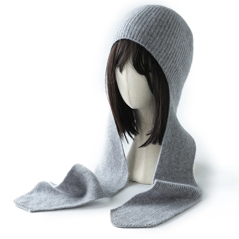 Women's 100% Cashmere Hat Scarf Winter Warm Soft Comfortable Knitted Fashion Casual Neck Warmer Cold Accessories