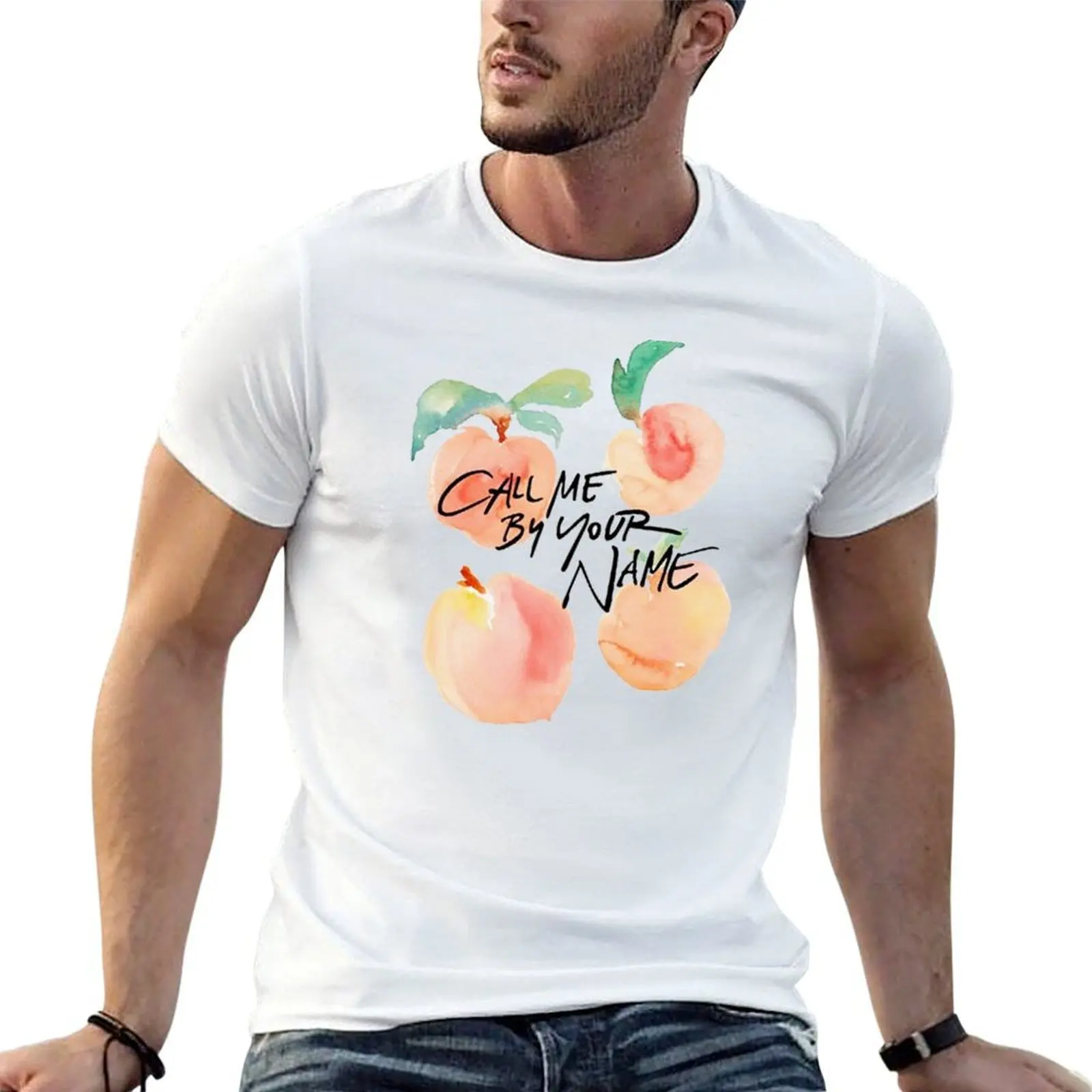 

Call Me By Your Name Peaches T-Shirt t shirt man designer man t shirt cotton high quality T-Shirt