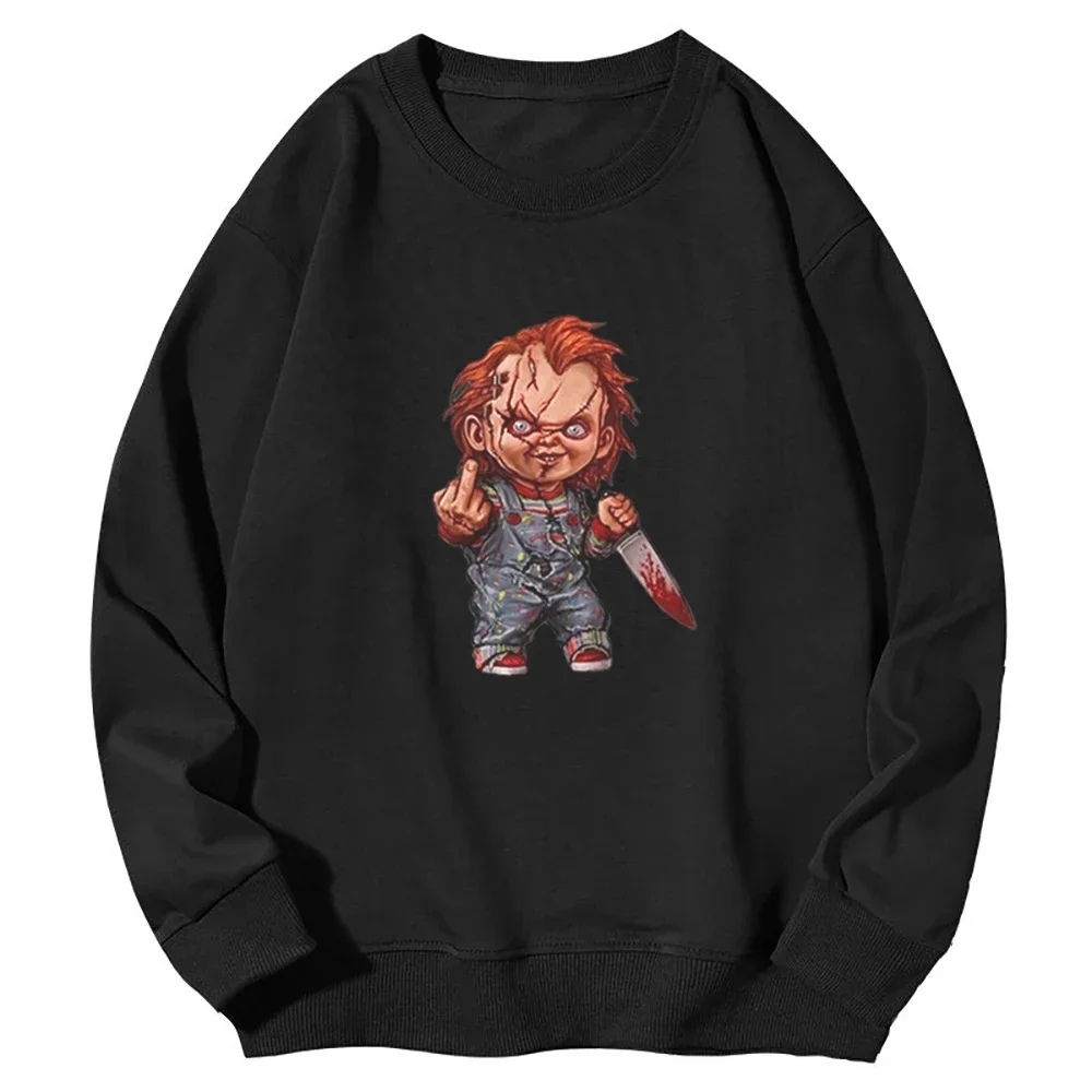 New Fashion Hoodie Japanese Y2k Fleece Sweatshirt Pullovers Halloween Sweatshirts Clothing Pullovers Horror Chucky Hoodies