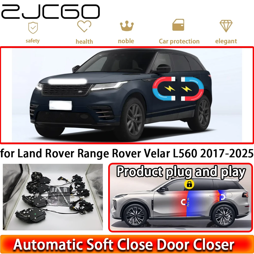 

ZJCGO for Land Rover Range Rover Velar L560 2017-2025 Soft Close Door Kit Power Closing Latch System Auto Pull Door Easy Close