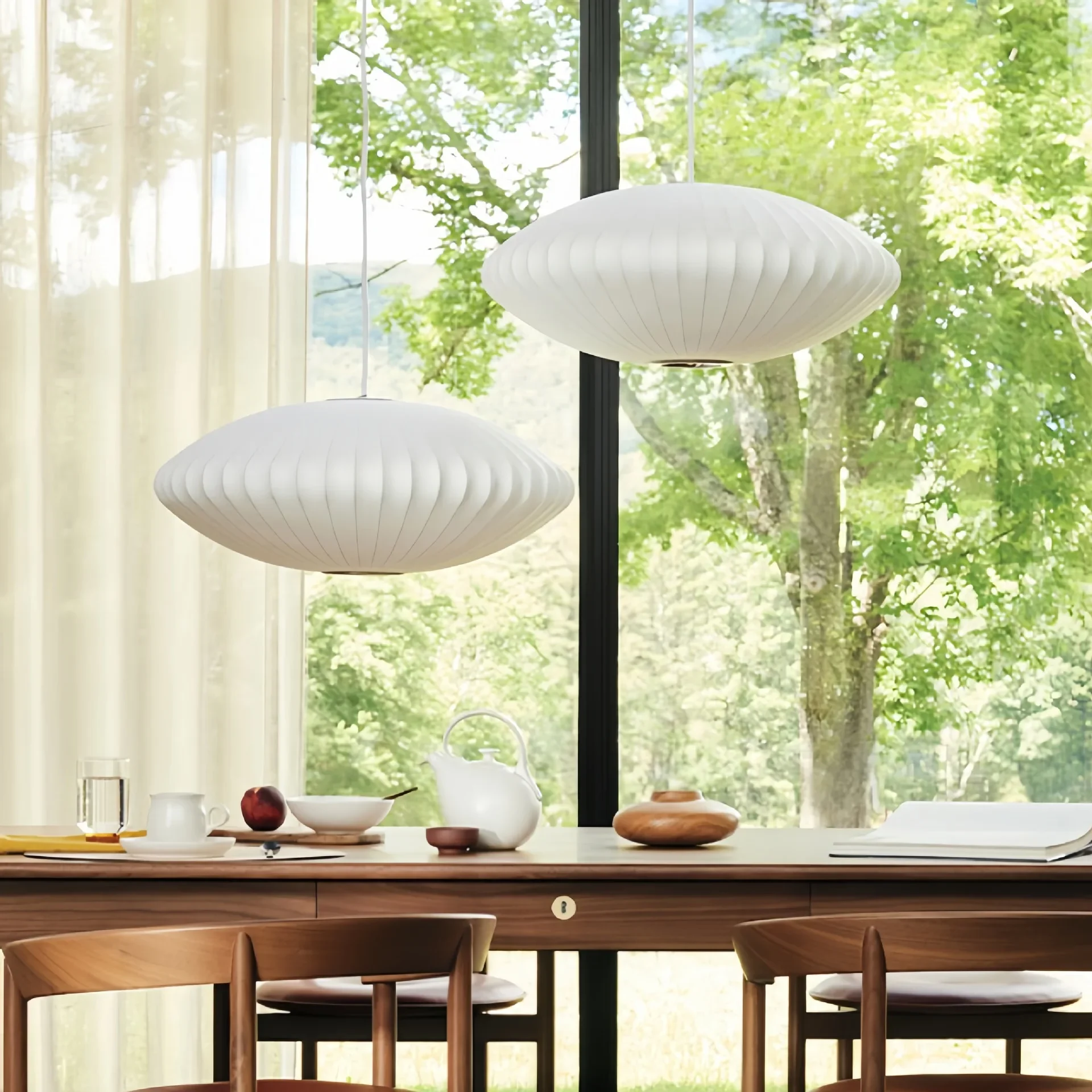 Lampada a sospensione in seta a bolle di alta qualità Lampadario a sospensione di design danese Lampada a sospensione per sala da pranzo, soggiorno, camera da letto