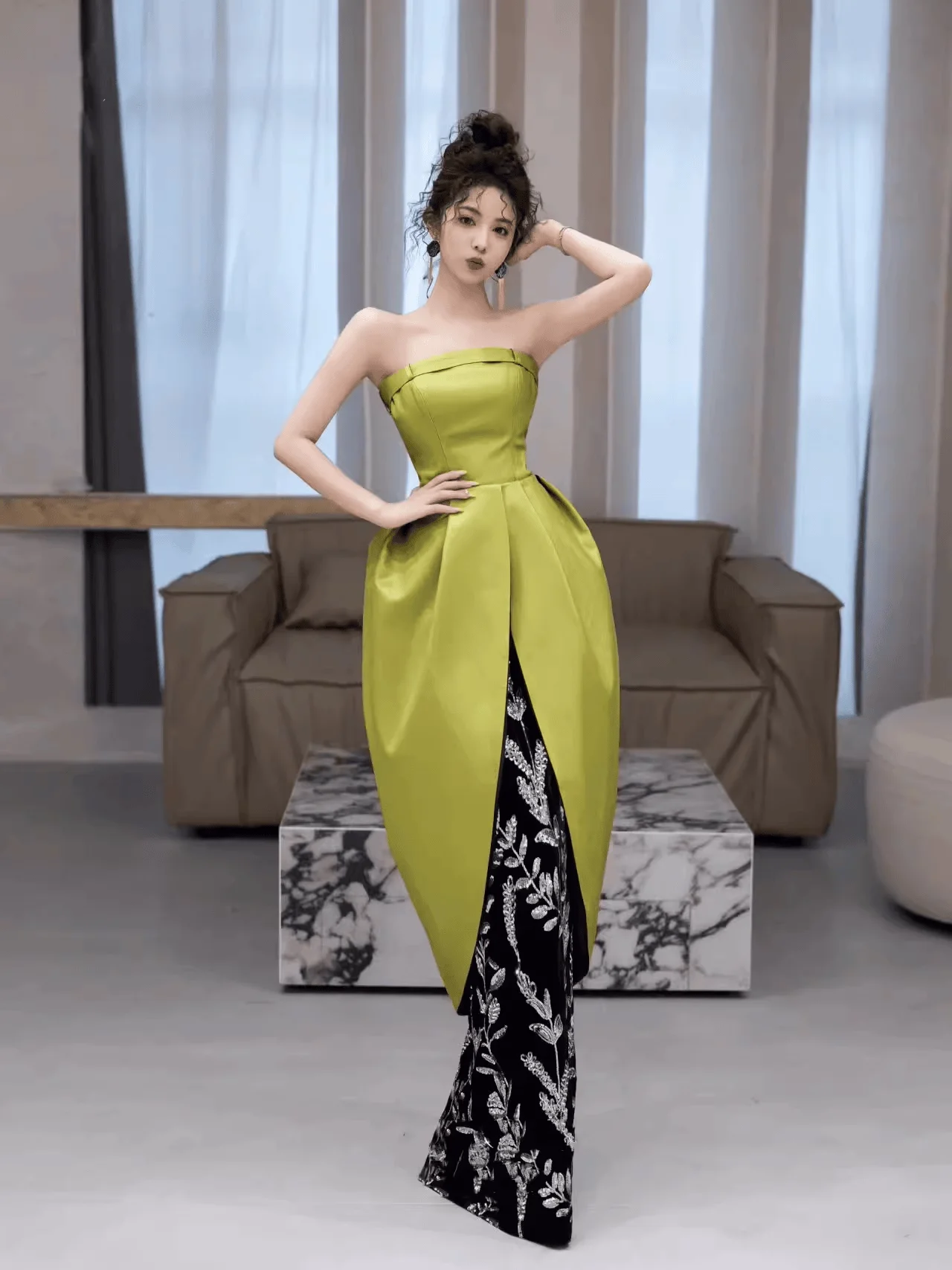 

Ele Bridal Gown Women's Svel Long Dr Korean Sle Wedding Par Performance High-End Sensation Small ence