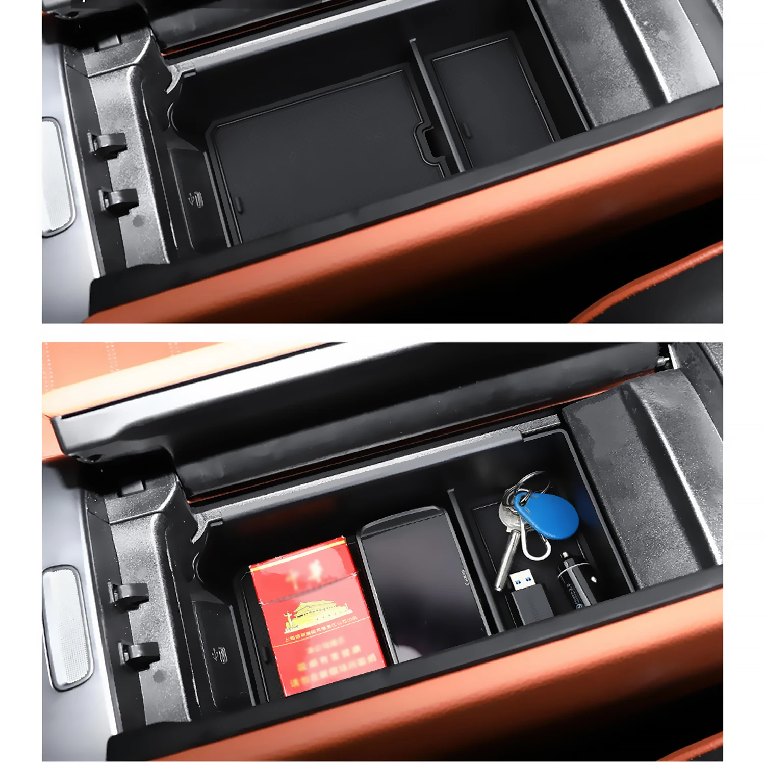 Für Mercedes-Benz GLC 2023 2024 2025X254 Armlehne Lagerung Box Silikon Center Konsole Fach Tasse Halter Änderung zubehör – Detail 5