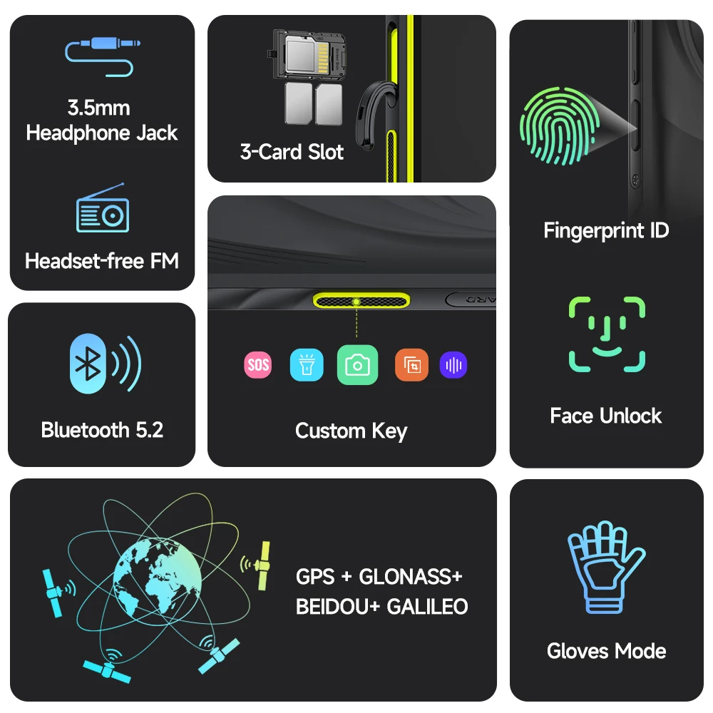 Ulefone Armor X31 Pro 5G هاتف متين 6.56 "16GB RAM 256GB ROM كاميرا ليلية 64MP 6050mAh NFC أندرويد 14 الهاتف الذكي #6