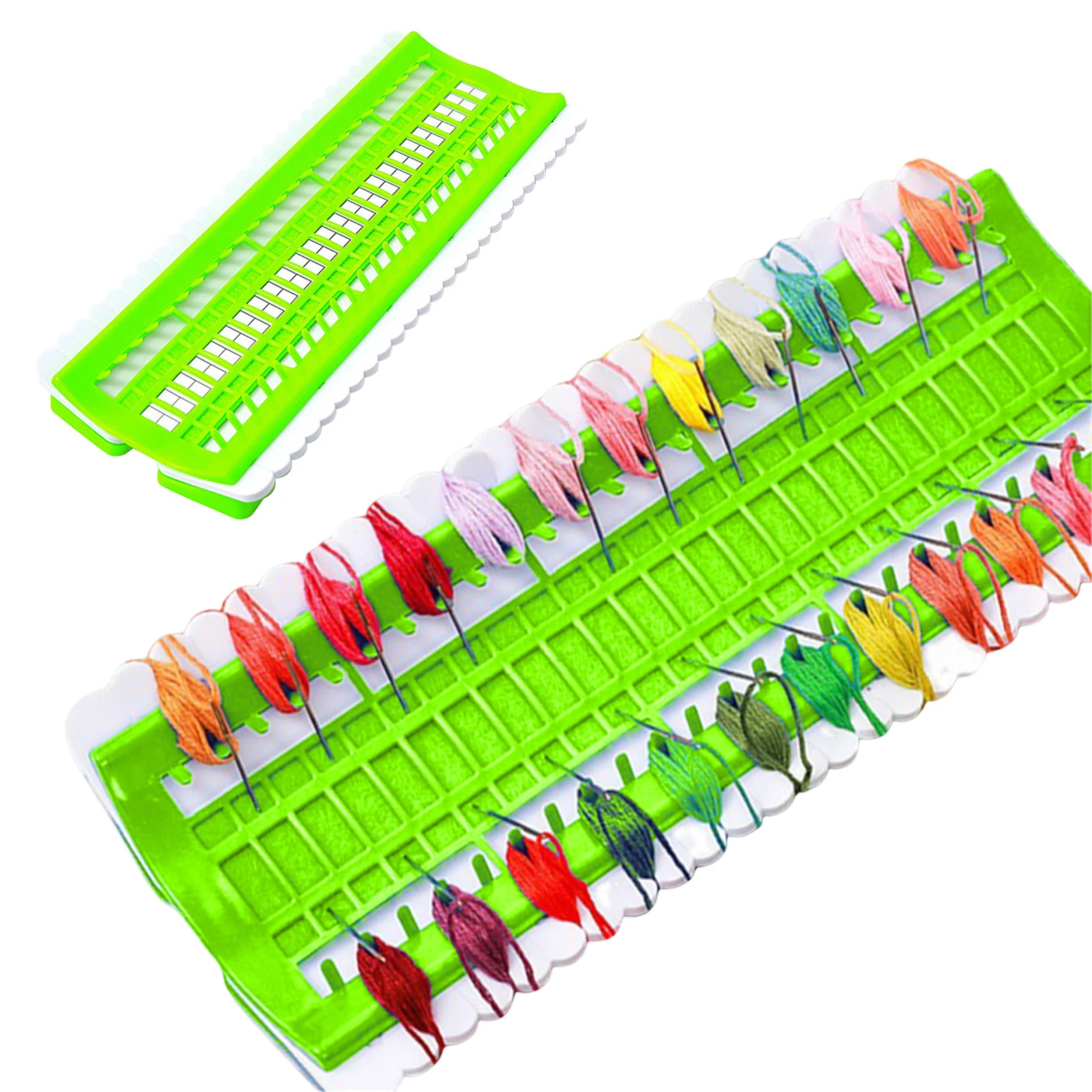50 Positions Embroidery Thread Organizer Cross Stitch Embroidery Thread Storage Rack Sewing Tools Gifts for Beginners Adults