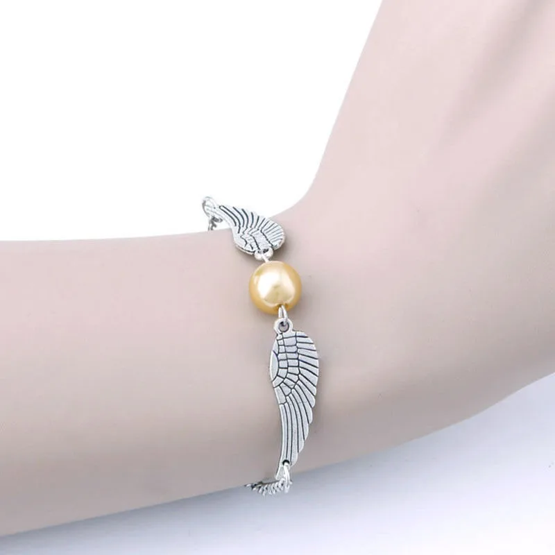 Vintage Vintage Jewelry Retro Tone Golden Snitch Pocket Wings Bracelet Pulseras for Men and Women Bijou Statement Jewelry - Aliexpress Deal