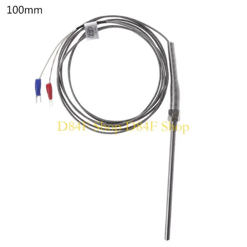 D84F Thread K-Type Thermocouple Temperature Sensors Stainless Steel Probe 4 Sizes