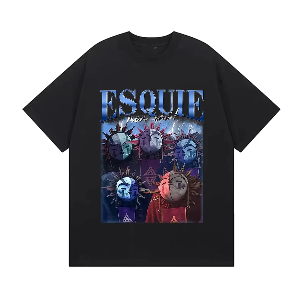 Camiseta gráfica Esquie Mon Ami Clair Obscur Expedition 33, camiseta de manga corta de algodón con cuello redondo a la moda gótica para hombre, ropa de calle Y2k