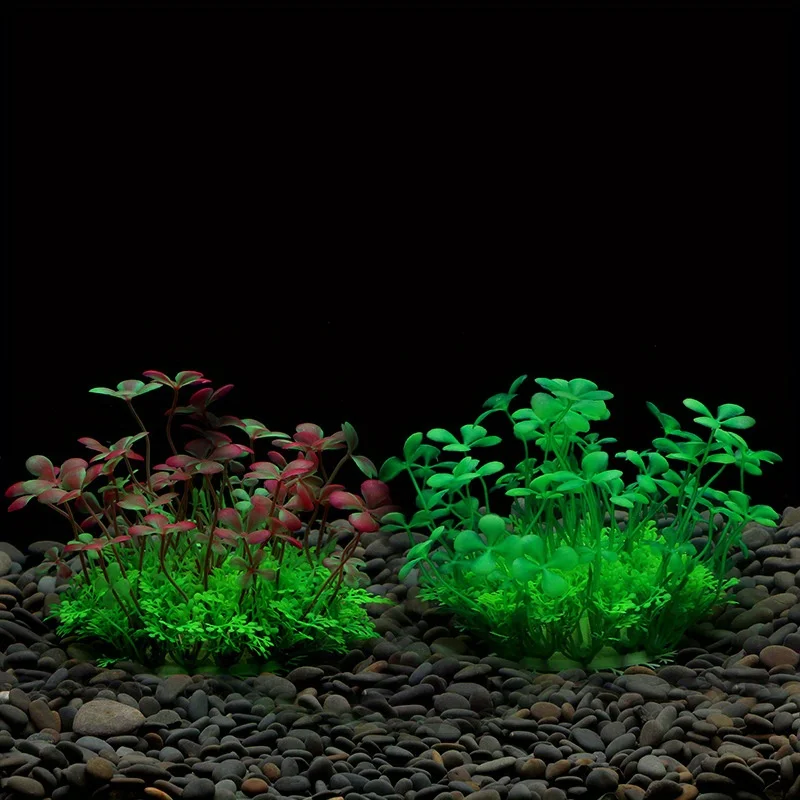Aquarium-Dekoration Künstliche Plastikpflanzen Ornamente Gefälschtes Wasserpflanzen-Imitat Simulierte Grünpflanzen-Deko – Detail 1
