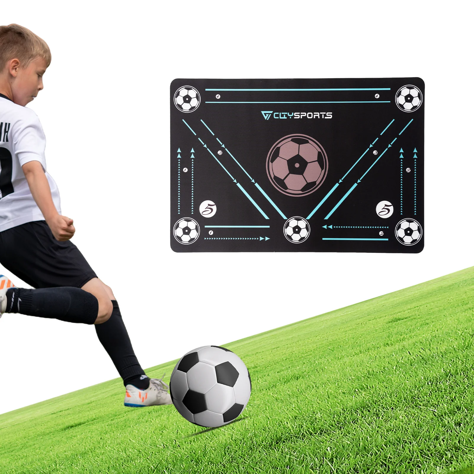 CITYSPORTS PRO Fußball-Trainingsmatte, Fußball-Trainingsmatte für Erwachsene und Kinder, 60 x 90 cm, ideal für den Innen- und Außenbereich – Detail 6