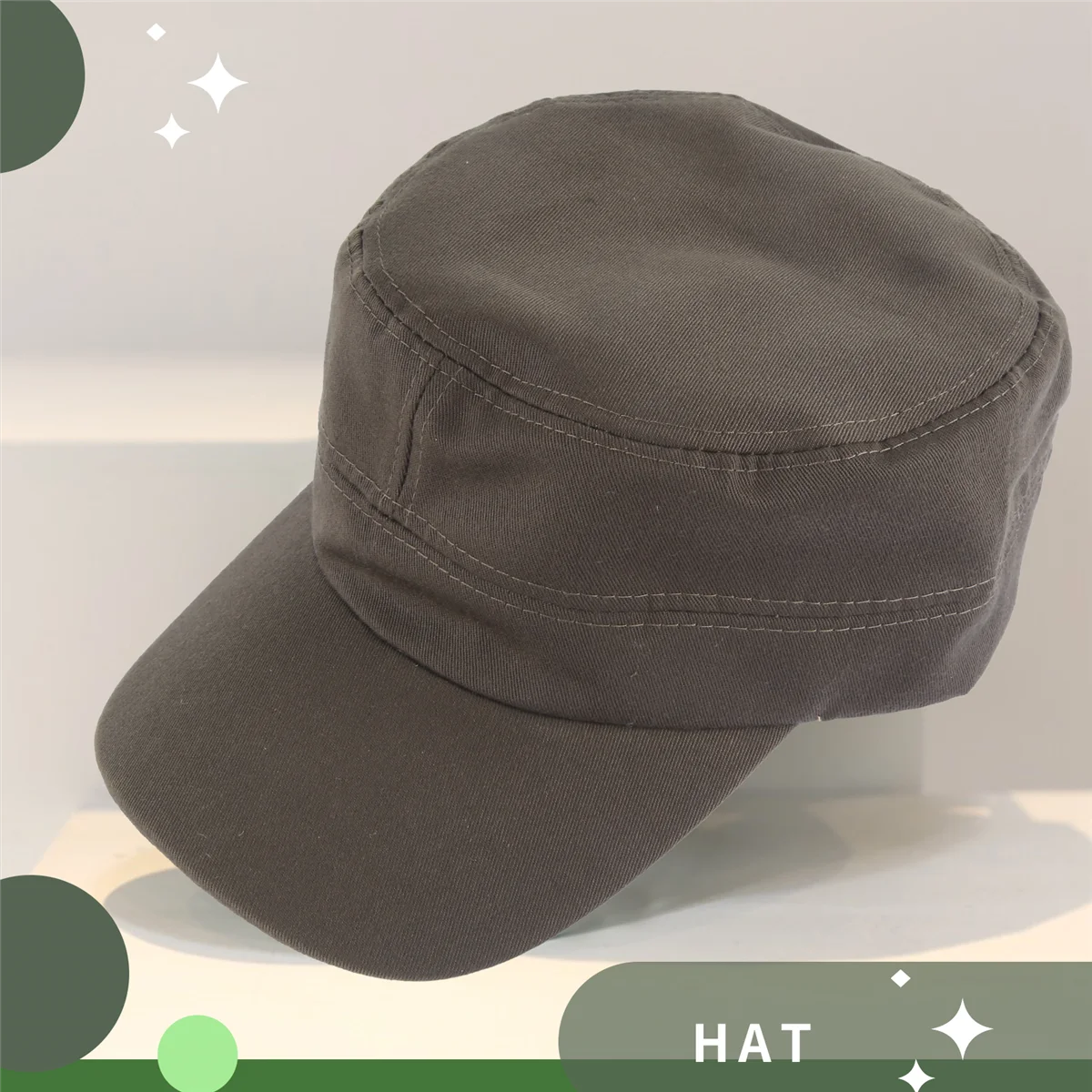 Casquette Patrol unie, chapeau ajustable, vert