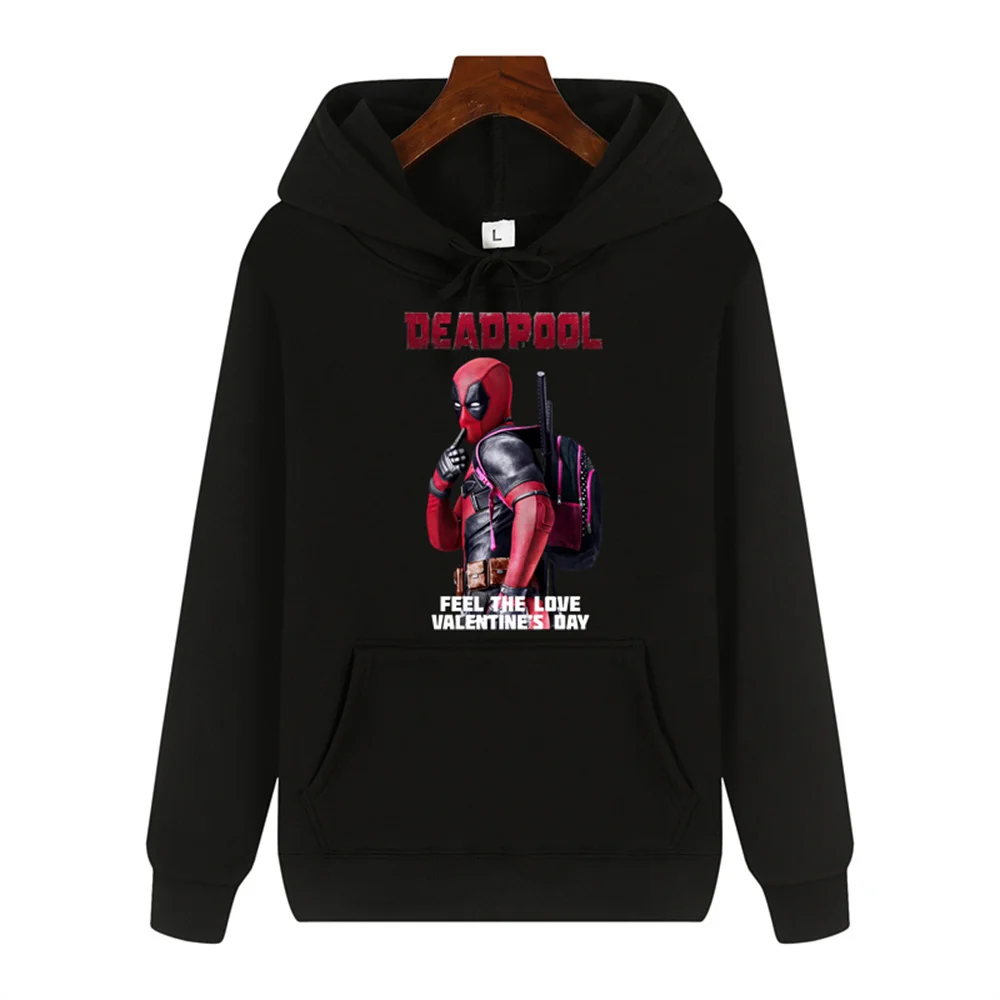 Marvel Deadpool creative print Autumn/Winter comfortable soft thickening men\'s high quality casual fashion warm street hoodie