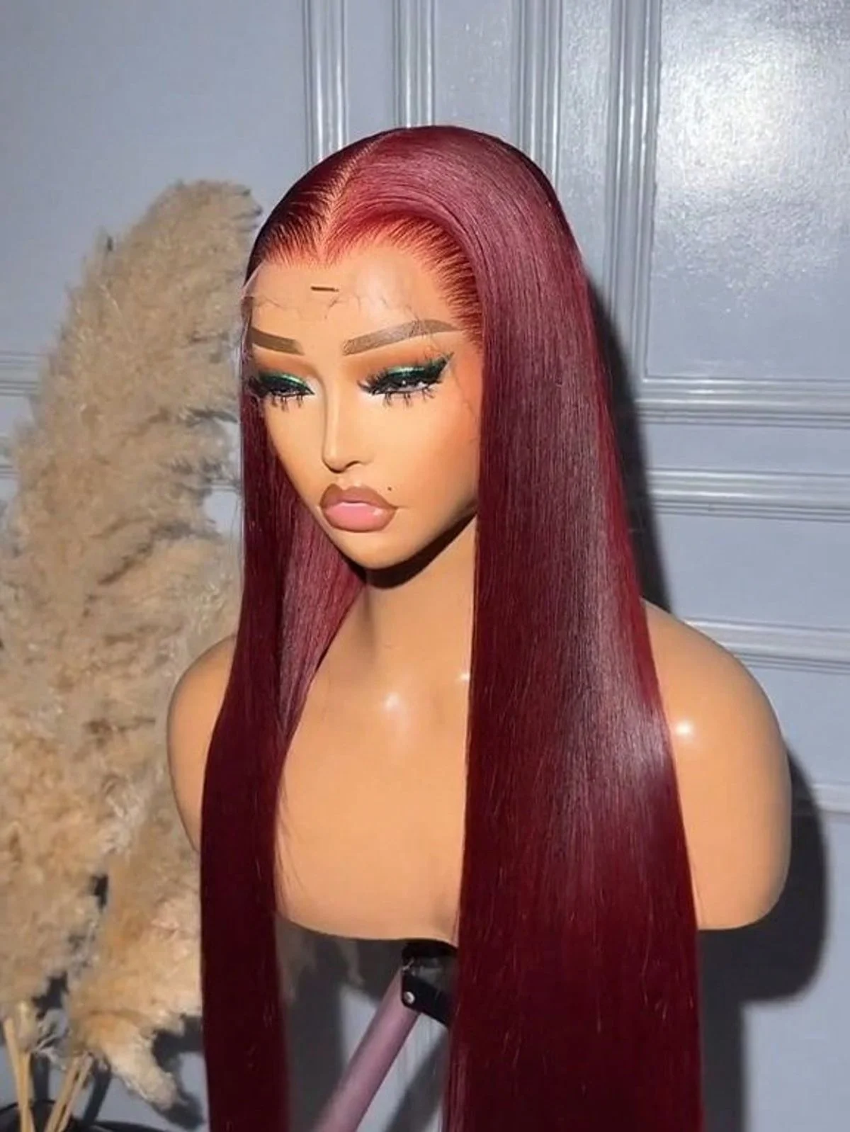 

28-дюймовый бордовый парик из натуральных волос на кружеве 13x4, прямой парик из натуральных волос на кружеве 13x6, цветной парик из натуральных волос 99J, 200% парик из натуральных волос