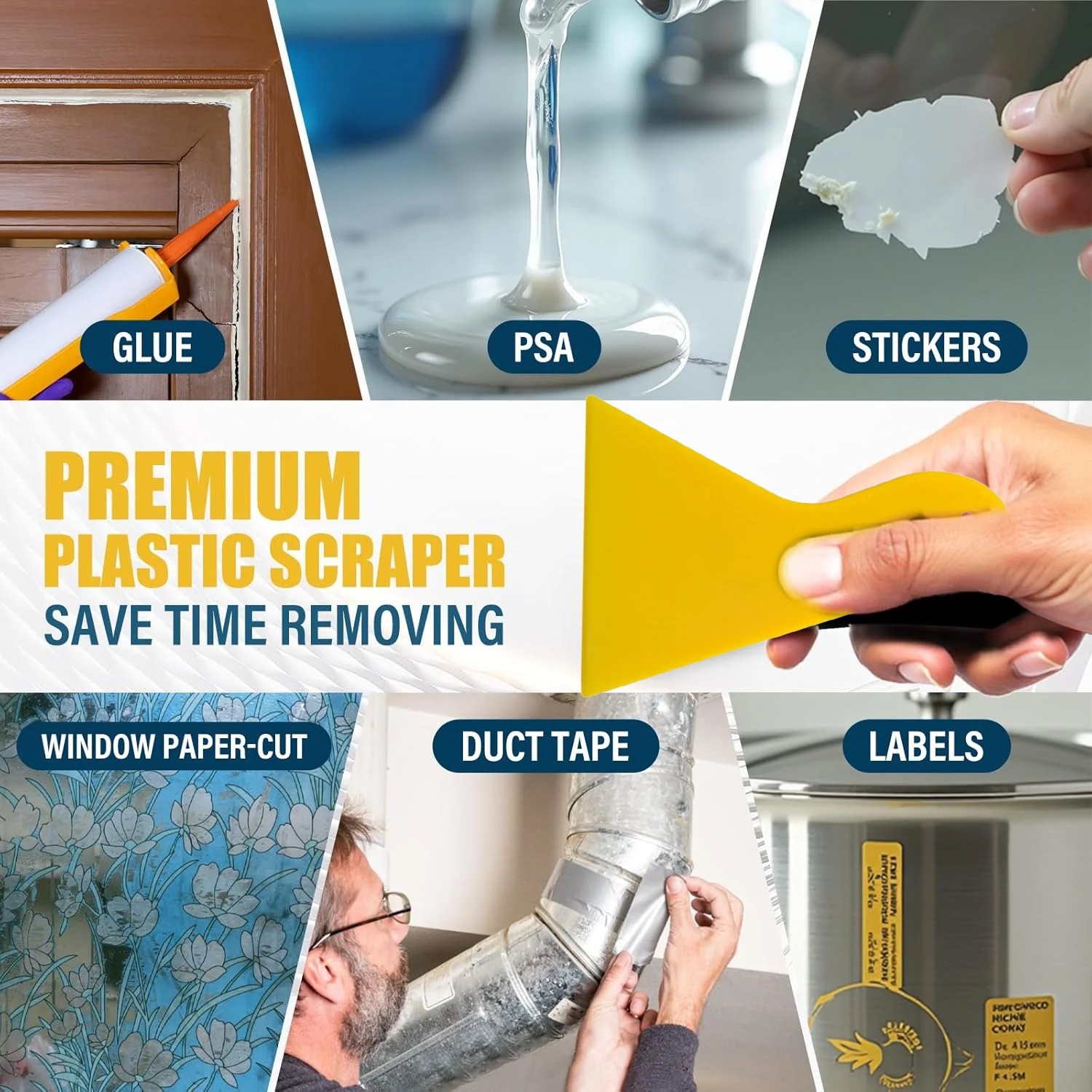 Adhesive Remover,Low Odor,Fast-Acting Residue Cleaner for Labels, Tape,Gum,Tar;Safe on Car Paint,Plastic,Glass,Metal,Wood,Tile