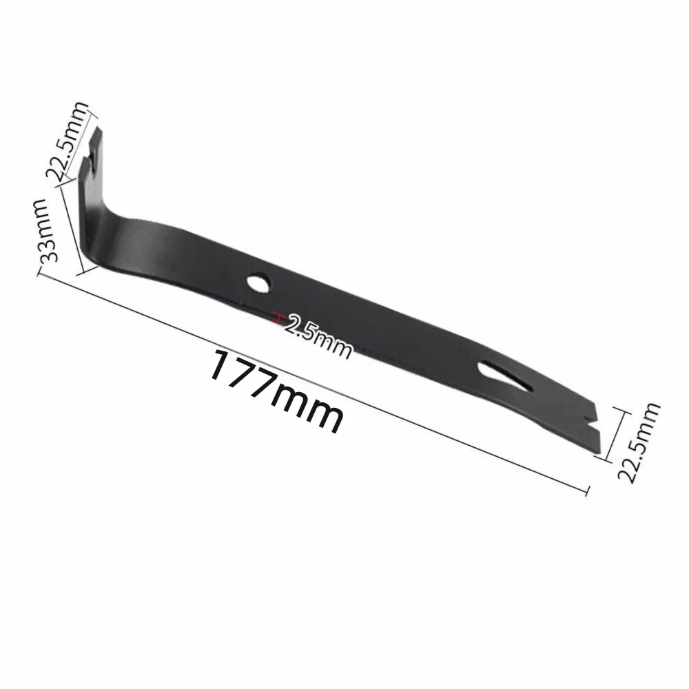 7 Inch Length ​Pry Bar Black Finish Integrated Nail Puller Nail Puller Carbon Steel Forged Steel Construction Crow Bar