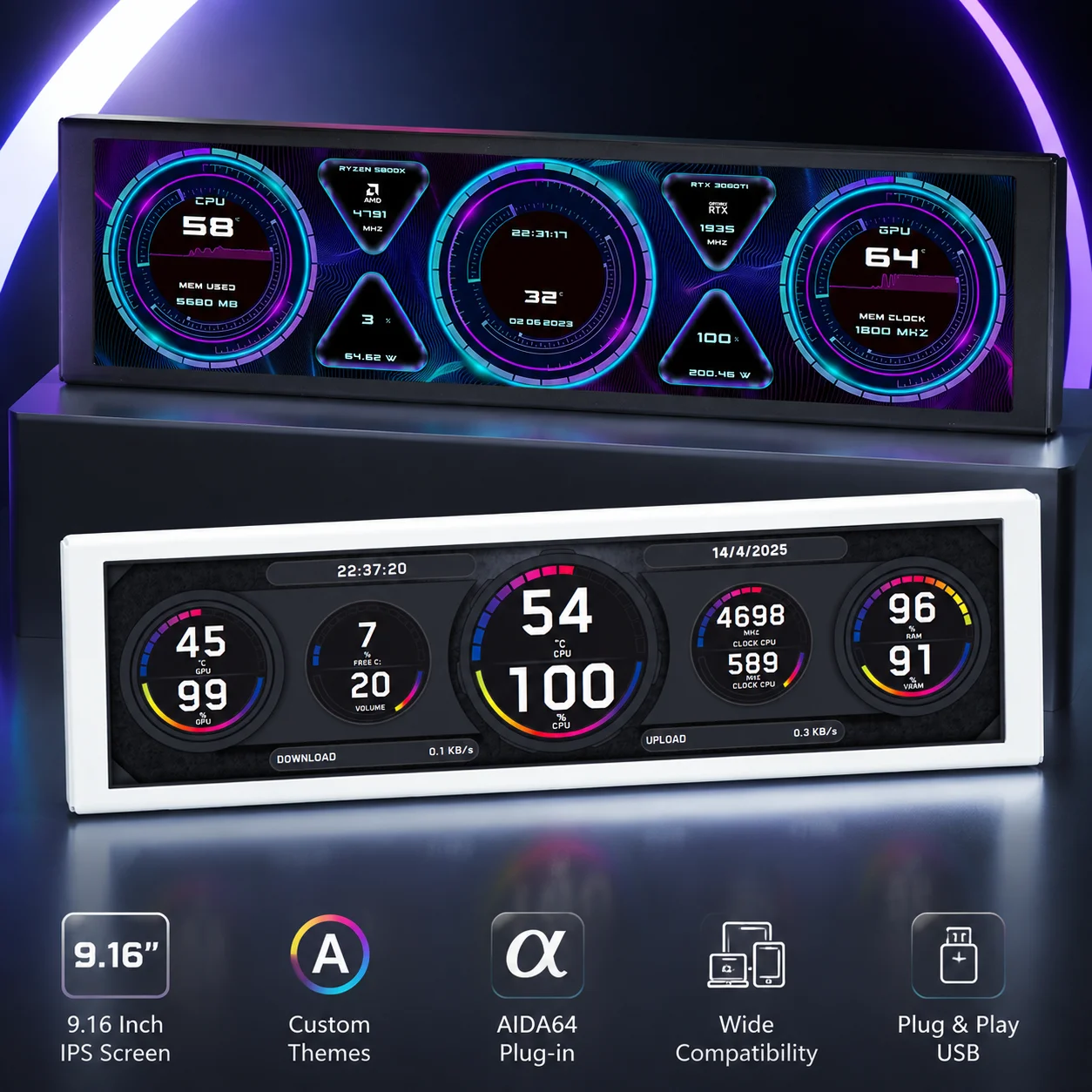 916-ips-usb-mini-display-for-pc-case-aida64-monitoring-screen-cpu-gpu-ram-usage-temperature-real-time-dashboard-secondary-moni