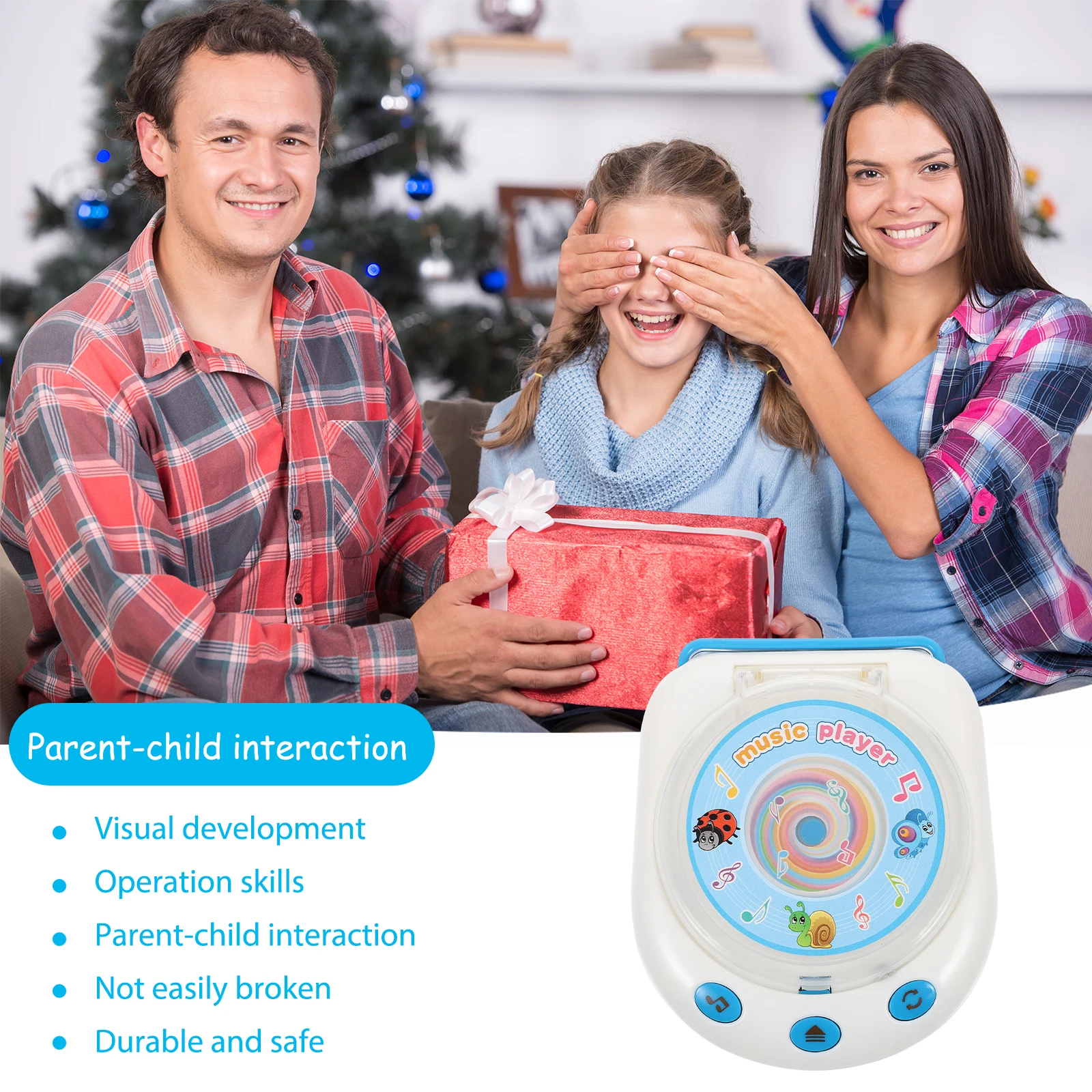 1pc lettore di CD musicale luminoso gioco educativo creativo plastica per bambini elettrodomestico regalo di apprendimento interattivo per
