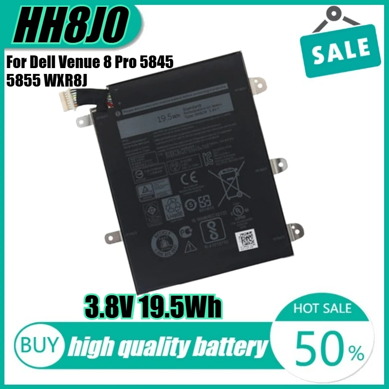 

3.8V 19.5Wh HH8J0 Laptop Battery for Dell Venue 8 Pro 5845 5855 WXR8J HH8JO Tablet