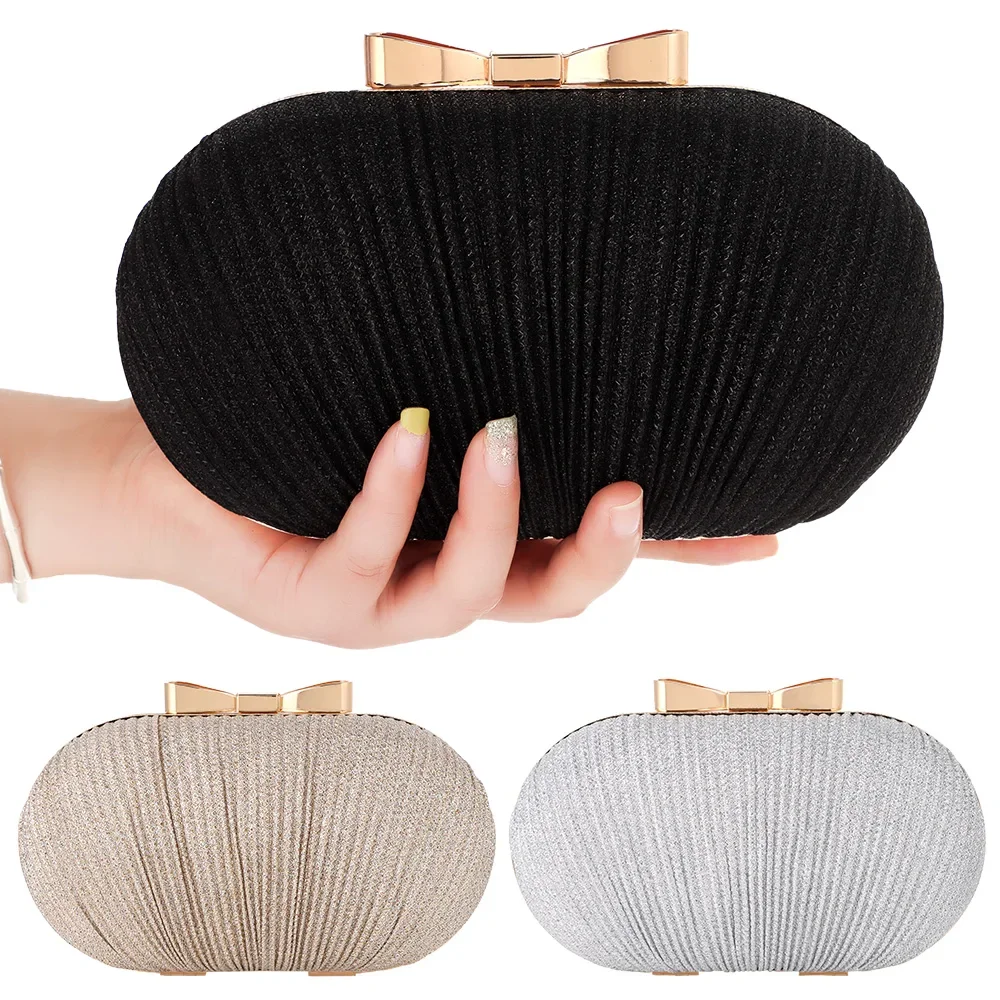 

Свадебный клатч, женская вечерняя сумка, сумки на плечо с цепочкой, элегантный кошелек в форме яйца со стразами, банкетный клатч