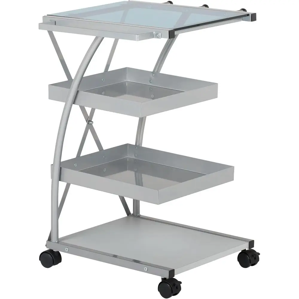 

Triflex Mobile Storage Taboret for Arts and Crafts Silver 18.5 W x 16 D x 25.5 H