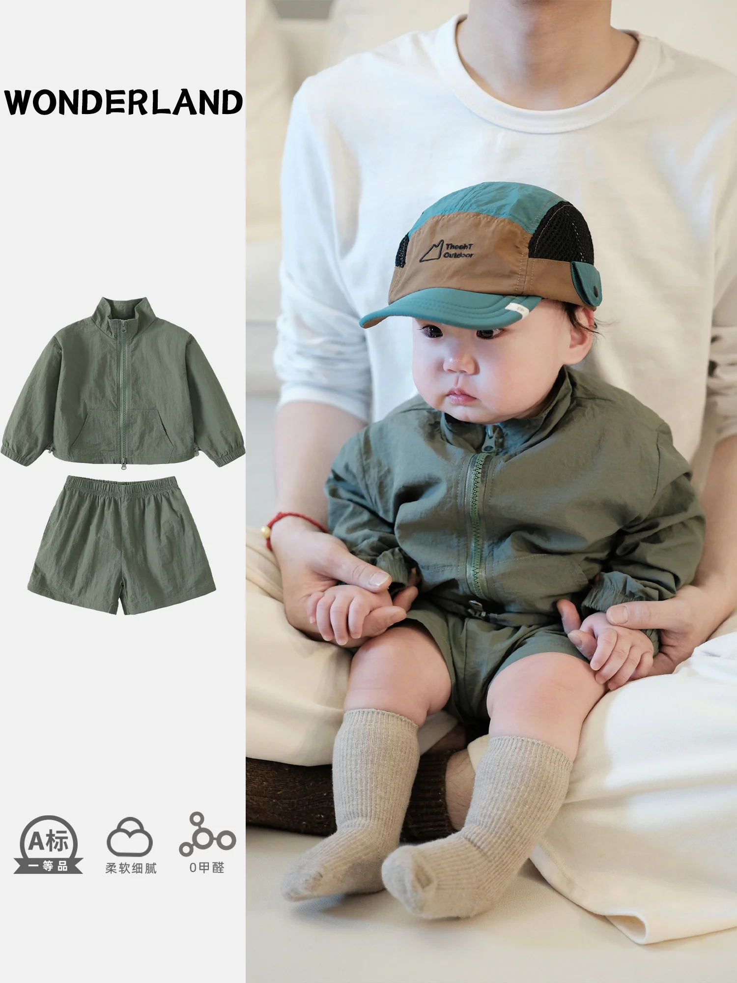 Baby Sports Suit Spring Summer Boys Children's Clothing Korean Version Infant Boys' Leisure 2-piece Suit Sun Protective Clothing