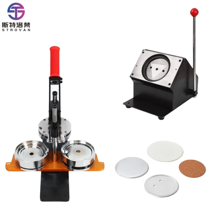 

Manual Coaster Badge Press 100mm DIY Equipment for Personalized Gift Making User-Friendly High Efficiency