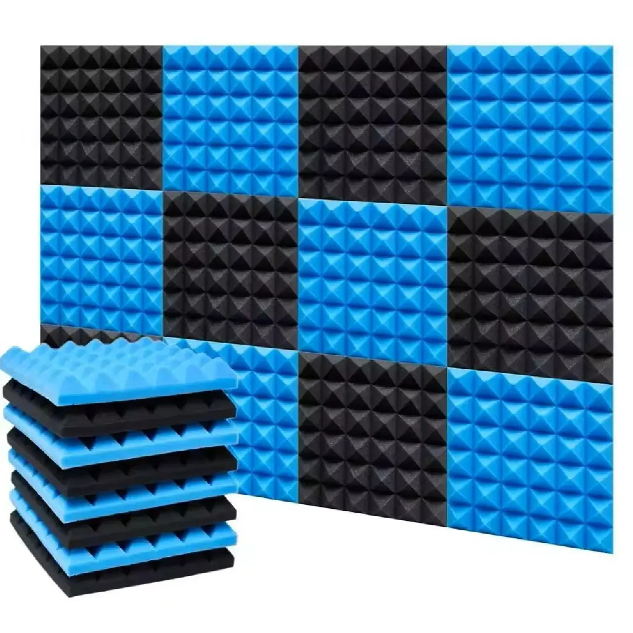 12/24 шт. набивка из хлопка, звукоизоляционная губка, звукопоглощающая пена высокой плотности, звукоизоляционная настенная пенопластовая губка