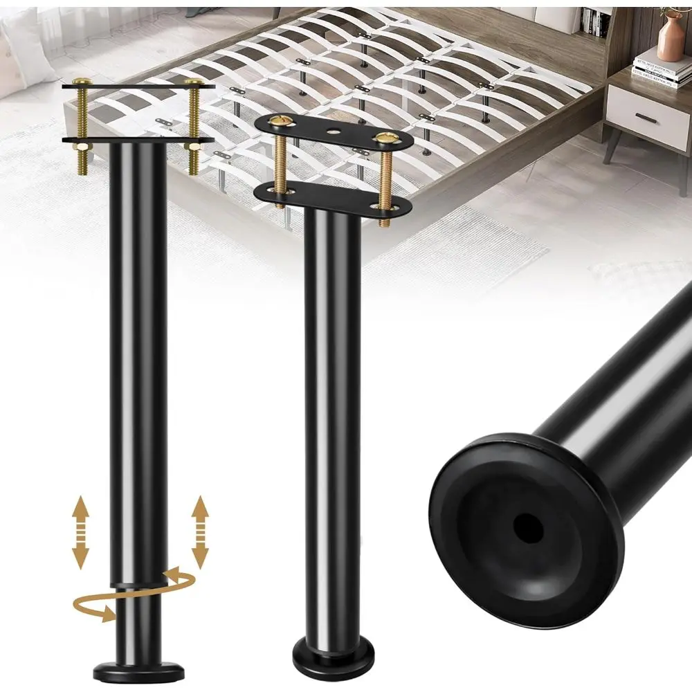 

Versatile Metal Bed Support Legs, Adjustable 13.8-23.6 inches, Heavy Duty for Bed Frames and Slats
