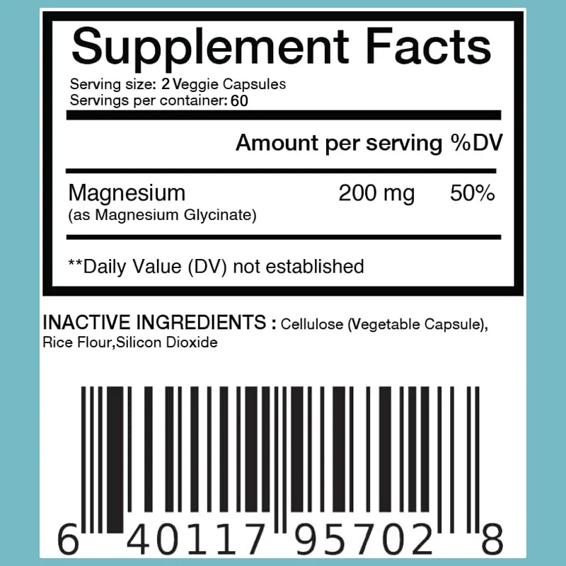 Magnesium Bisglycinate - Helps with Stress, Muscle, Sleep, Joints, Bones, Immune and Cardiovascular Health