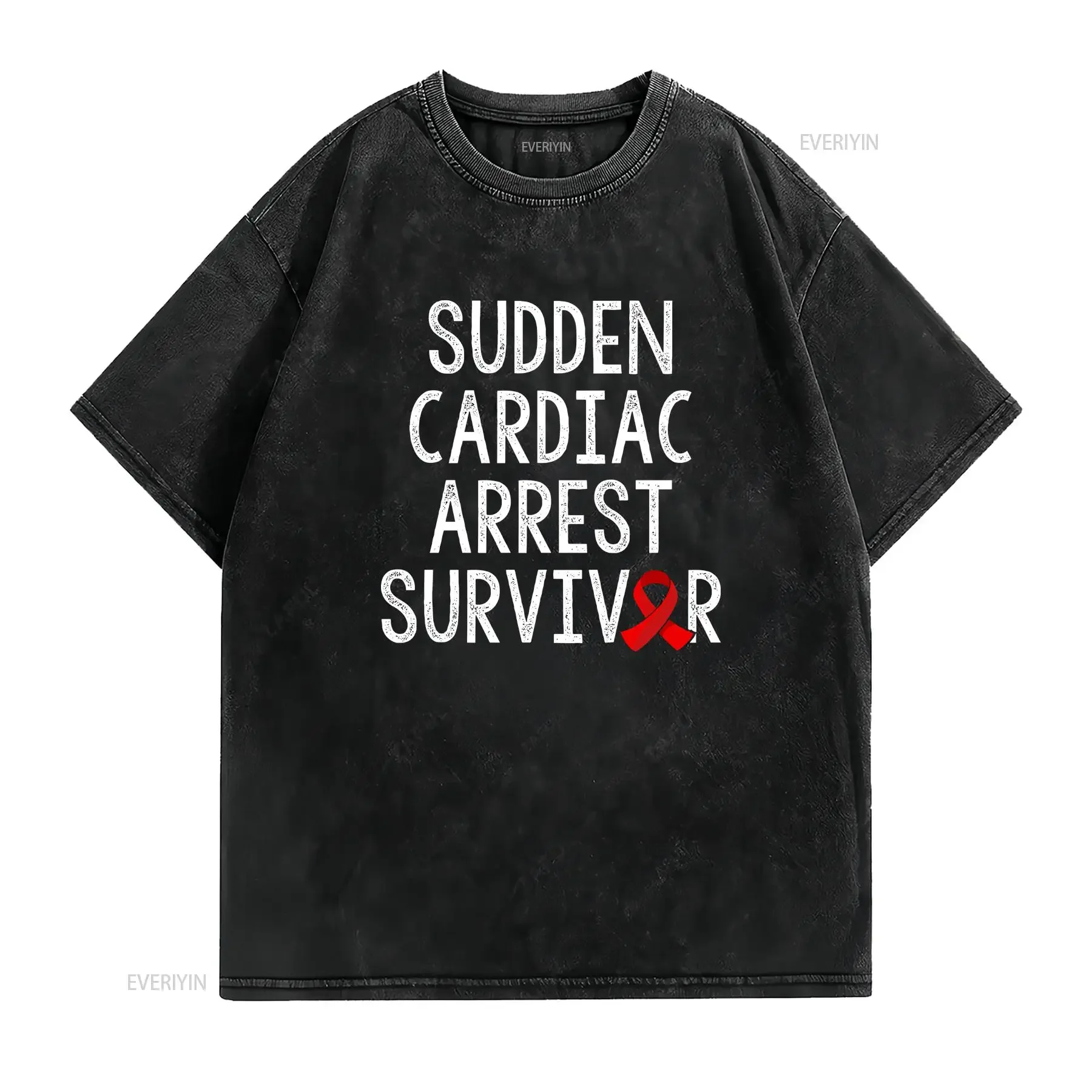 Sudden cardiac arrest heart disease awareness shirt disorders rehab gift surgery recovery vintage Washed Soft Breathable