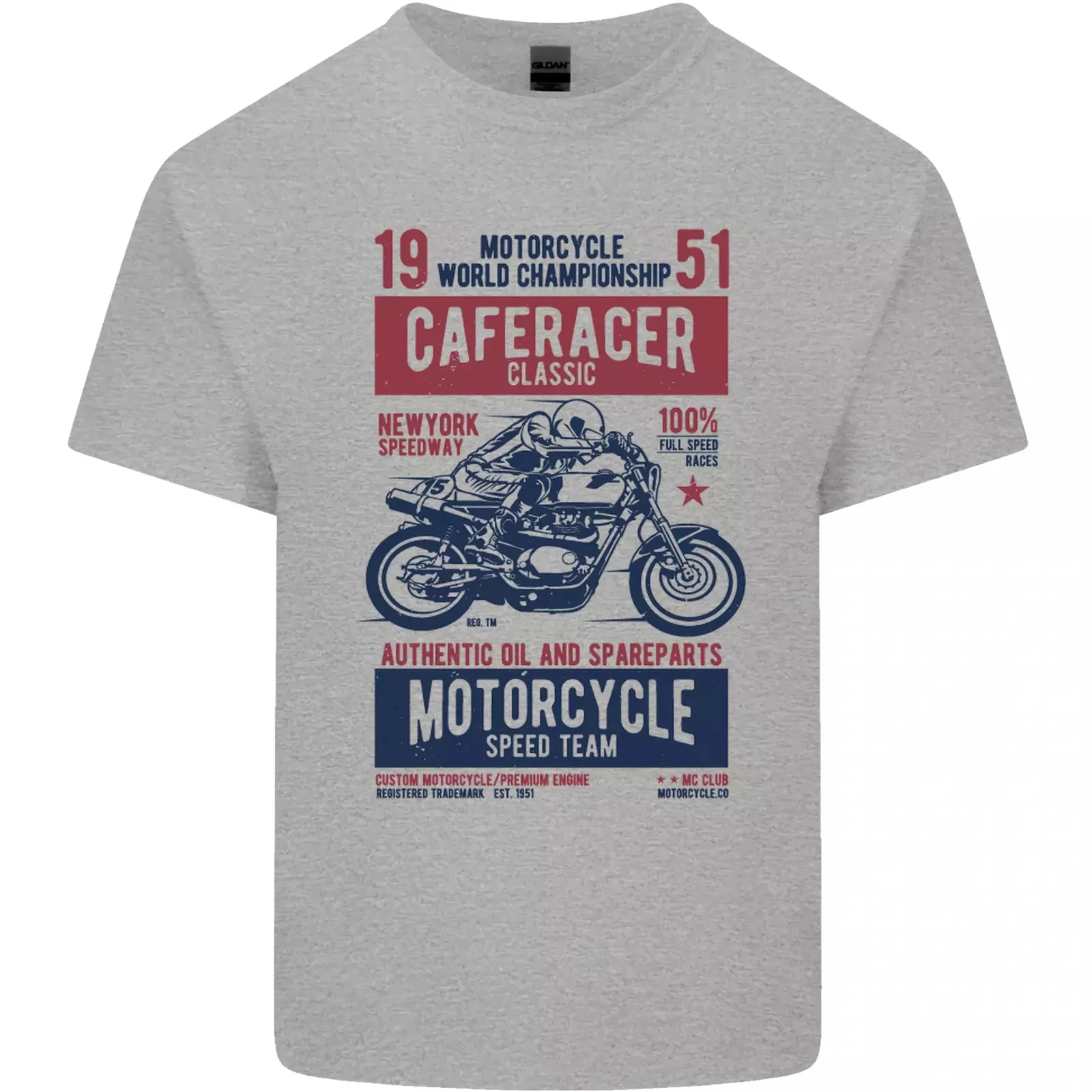 Motorcycle Biker Cafe Racer 1951 Motorbike Motorcycle Mens Cotton T-Shirt Tee Top High-end Luxury Is for Both Men and Women