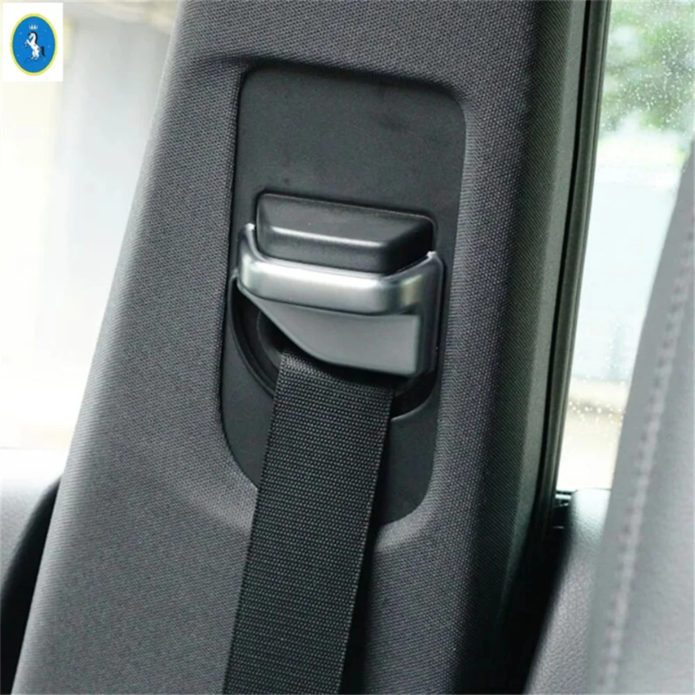 Car Safety Belt Decorative Frame Cover Trim 2Pcs For Benz C CLASS W205 C200 C260 GLC X253 E Class W213 E300 Interior Accessories