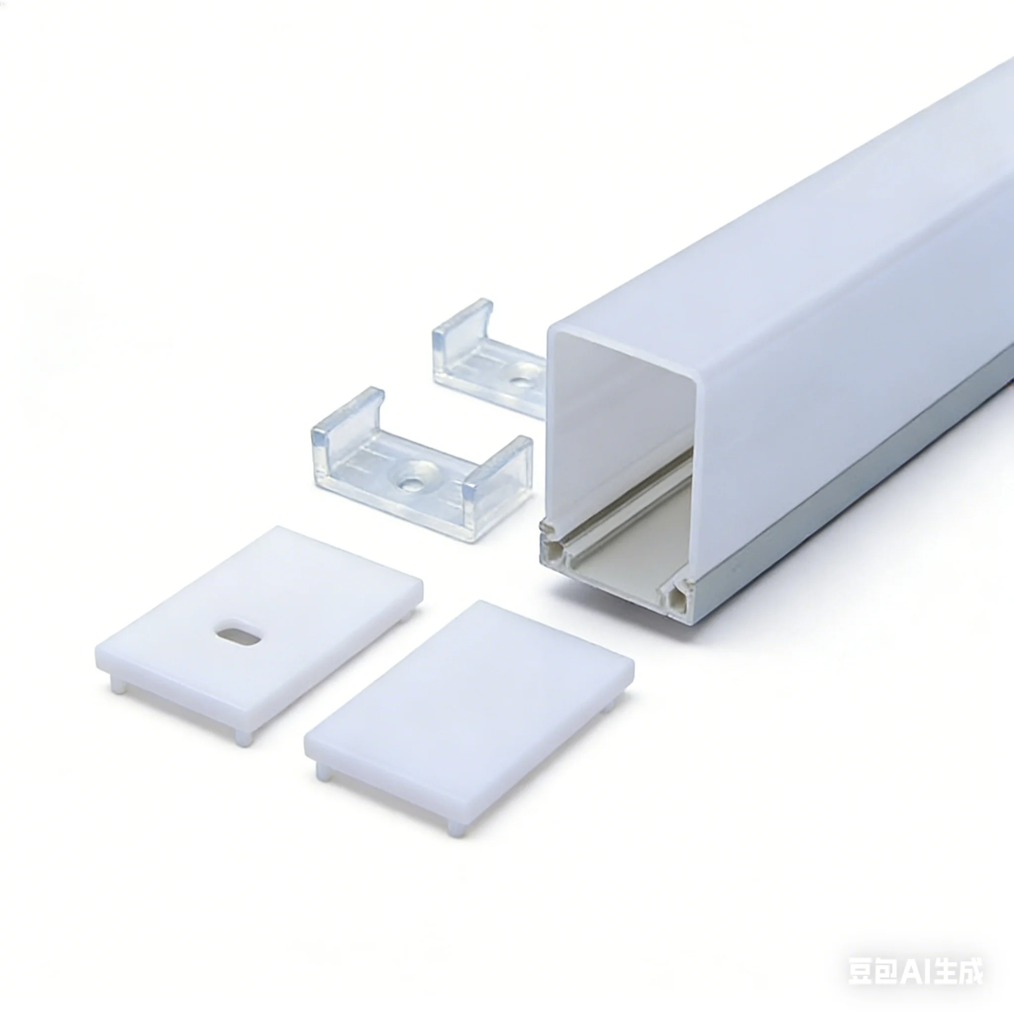 Three-sided Illuminated Anodizing LED Profile Square Aluminum Alloy 6000 Series  Surface-Mounted Ceiling