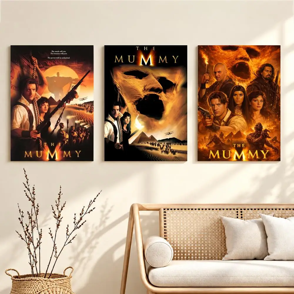 Classic Horror Movie T-The Mummys Poster Artwork Self Adhesive Indoor Wall Hanging Room Decor Gift