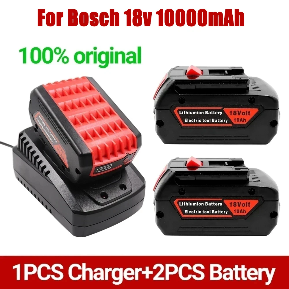 

18V 10000mAh for Bosch Electric Drill 18V 10.0Ah Li-ion Battery BAT609, BAT609G, BAT618, BAT618G, BAT614, 2607336236+charger